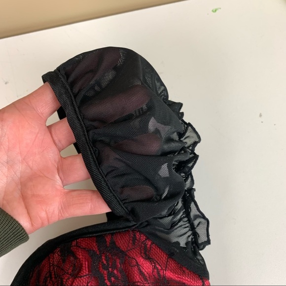 COQUETTE Capped sleeve bustier babydoll top - Picture 4 of 10